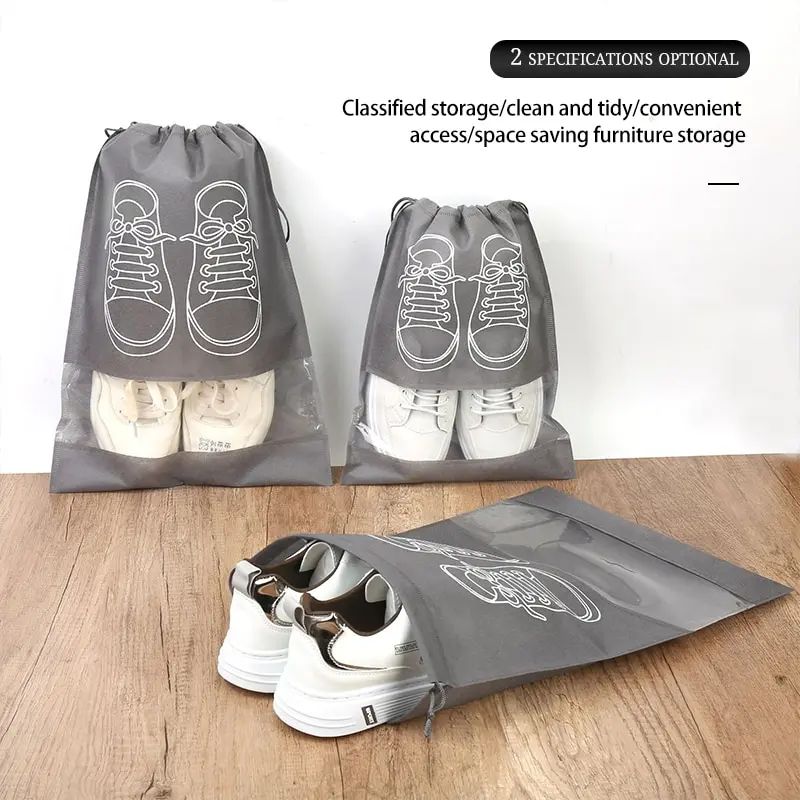 5/10pcs Non Woven Shoe Bag Storage Bag, Shoe Storage Drawstring Drawstring, Shoe Storage Bag, Dust-proof