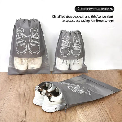 5/10pcs Non Woven Shoe Bag Storage Bag, Shoe Storage Drawstring Drawstring, Shoe Storage Bag, Dust-proof