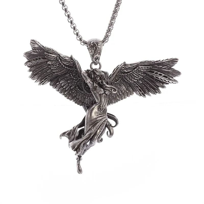 Colar Pingente Ceifador da Morte Gótico Misterioso Diabo Masculino Personalidade Punk Retro Halloween Joias da Moda