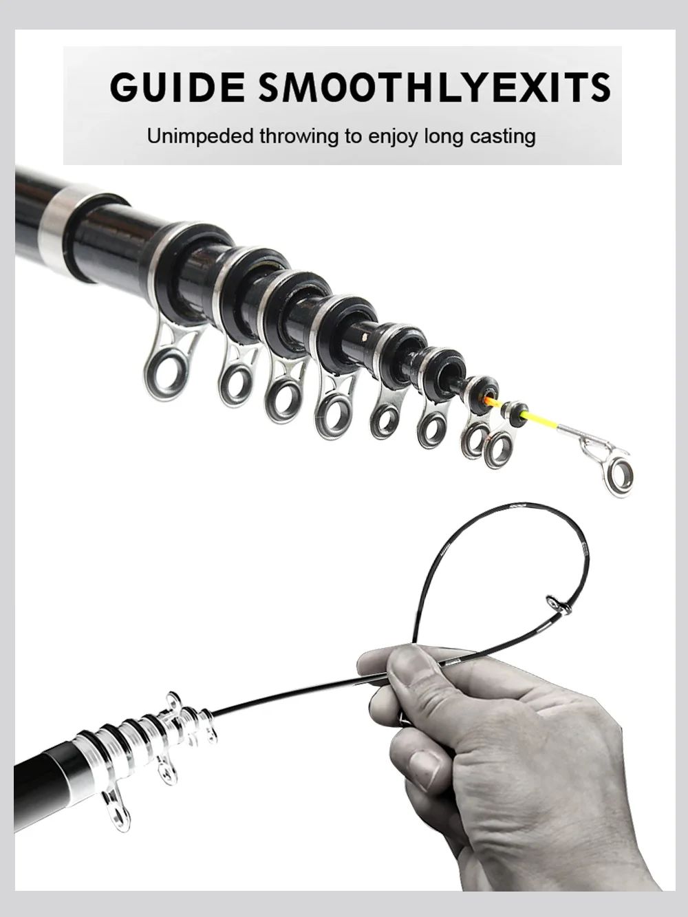 Vara de Pesca Telescópica Ultra Durável de Carbono para Spinning e Pesca de Rocha, Carpa, Alimentador 1.5-3.0M, Portátil, Mini Equipamento de Pesca para Viagem