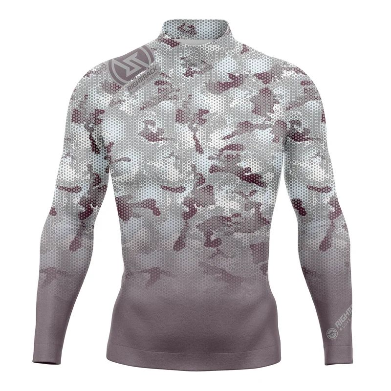 HotSale Men's Surfing Shirt Camouflage Lycra Rashguard RIGHTTRACK For Surf Sportswear Beach UV Swimwear UPF50  Clothes