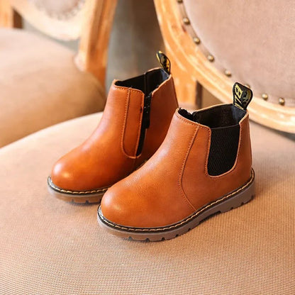 Children's Boots for Boys Girls Toddlers Little Kids Fashion Classic Ankle Boots Warm Rubber Chelsea Boots British Style 21-36