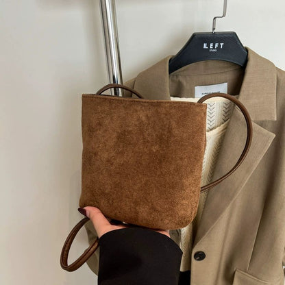 Design PU Suede Leopard Shoulder Bags for Women 2025 New Winter Crossbody Bag Females ?Luxury Handbags and Purses Bucket