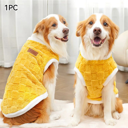 1.5-25kg Flannel Roupa para Cães Inverno Quente Suéter Roupa para Pets Golden Retriever Casacos para Cães Moletom Pets Filhote Pulôver Colete
