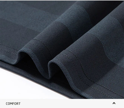 BROWON Elegant Mens Polo Shirts 2025 Spring Autumn Long Sleeve Lapel Collar Big Striped Pattern T-shirt Male New in Tops & Tees