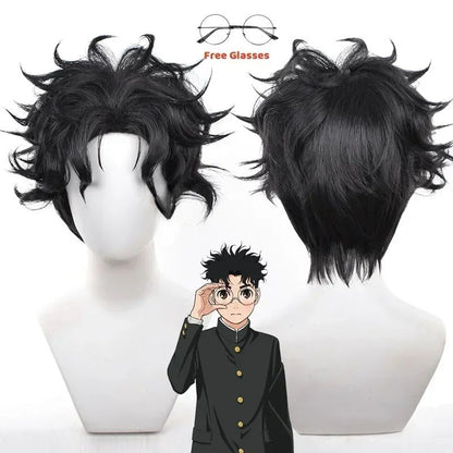 Anime Dandadan Ken Takakura Cosplay Costume Okarun School Uniform Black Jacket Gakuran Outfit Glasses Halloween Unisex Costume