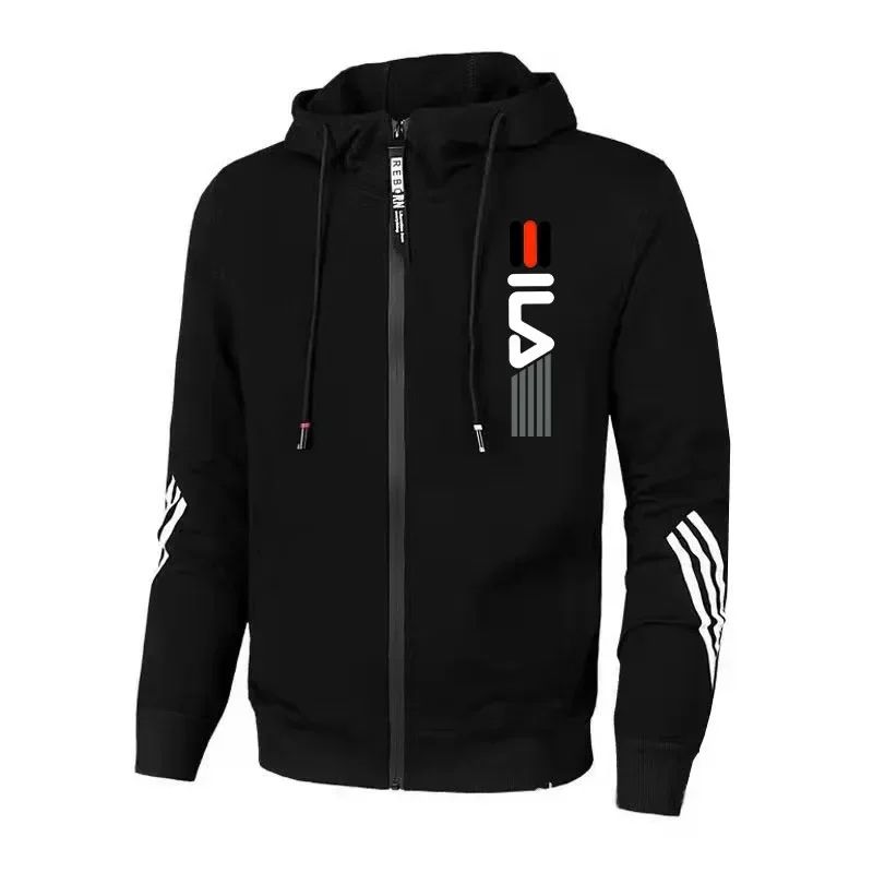 Autumn and Winter Men's Jogging Fitness Sets, Men's Casual Sportswear Sets, Zippered Sportswear Shirts + Sportswear Pants Sets