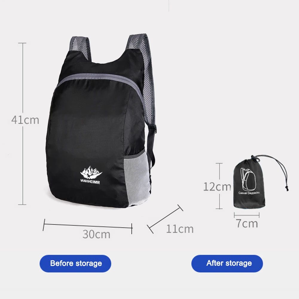 Mochila Dobrável Leve 15L Ultraleve para Homens e Mulheres - Mochila de Viagem, Esportes e Caminhada