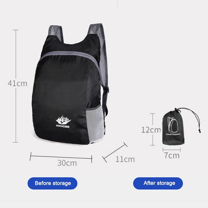 Mochila Dobrável Leve 15L Ultraleve para Homens e Mulheres - Mochila de Viagem, Esportes e Caminhada