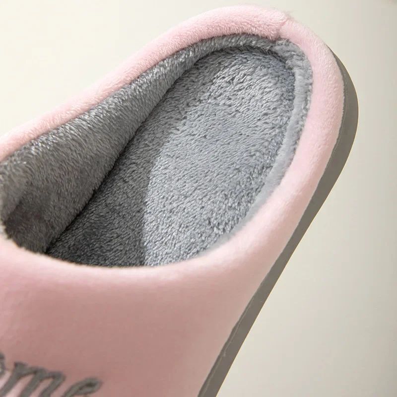 Women Winter Warm Slippers Cartoon Cat Shoes Furry Plush Slides Round Toe Flats Indoor Home Bedroom Floor Slippers Ladies Shoes