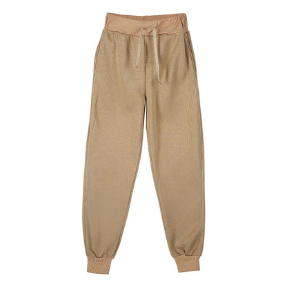 Calças de Moletom Masculinas/Femininas Casuais de Lã Calças Esportivas Unissex Moda Lisa Solta Calças Streetwear Outono Inverno Corrida Fitness P