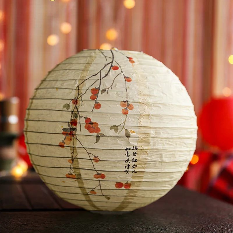 12Inch Printed Flower Round Chinese Paper Lanterns Birthday Wedding Decor Craft DIY Festival Lantern Party Supplies