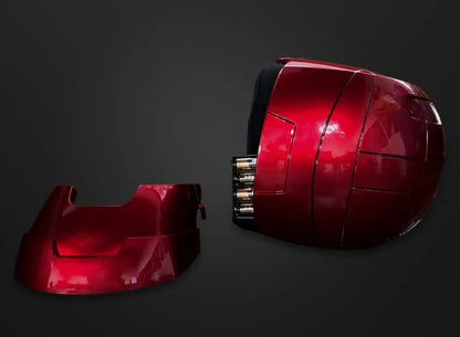 Novo capacete de Homem de Ferro AutoKing 1:1 Mk5 Cosplay Controle de Voz Olhos com Luz Modelo Brinquedos para Adultos Presente de Natal Elétrico Vestível