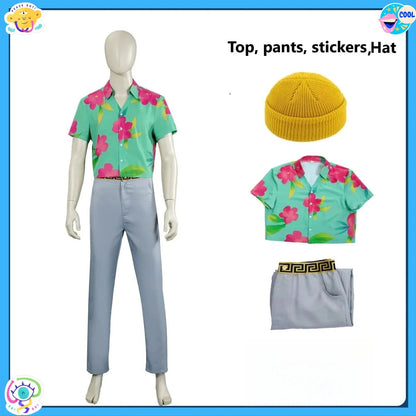 KPp Boys Abby Cosplay Floral Shirt Wig Hat 2026 Disfraz Soda Pop Costume Kids Men Halloween Party Clothes