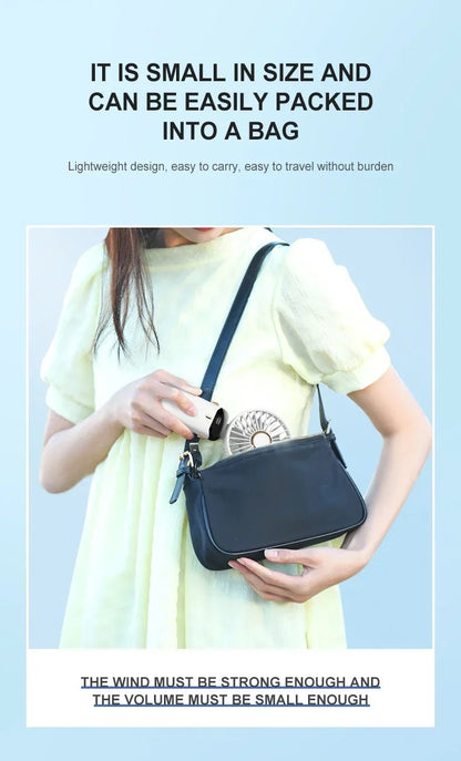 Portable Handheld Mini Fan Foldable Neck Hanging Fans 5 Speed USB Rechargeable Fan with Phone Stand and Display Screen 1800mAh