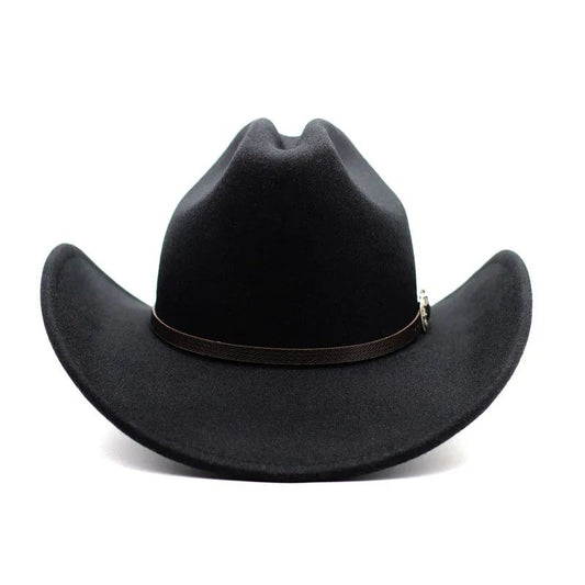 Vintage Western Cowboy Hat For Men's Gentleman Lady Jazz Cowgirl With Leather Wide Brim Cloche Church Sombrero Hombre Caps