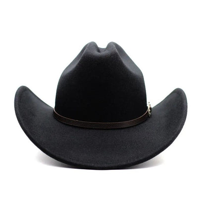 Vintage Western Cowboy Hat For Men's Gentleman Lady Jazz Cowgirl With Leather Wide Brim Cloche Church Sombrero Hombre Caps
