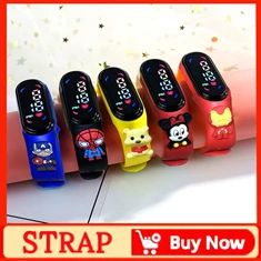 Disney Stitch Digital Kids' Watches Anime Figures LED Luminous Watch Touch Waterproof Electronic Sports Watch Kids Birthday Gift