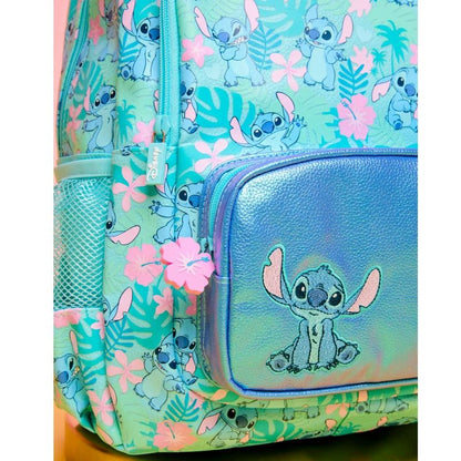 Miniso Disney Stitch Kawaii Children Schoolbag Set Cartoon Student Bookbag Lunch Bag Pen Case Casual High Capacity Backpack Gift