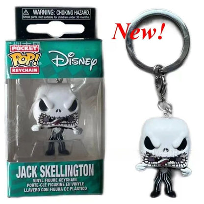 18 modelos de chaveiros de bolso FUNKO O Estranho Mundo de Jack #2 Sally Jack Neve Teddy Prefeito Zero Abóbora Bonecos de Ação