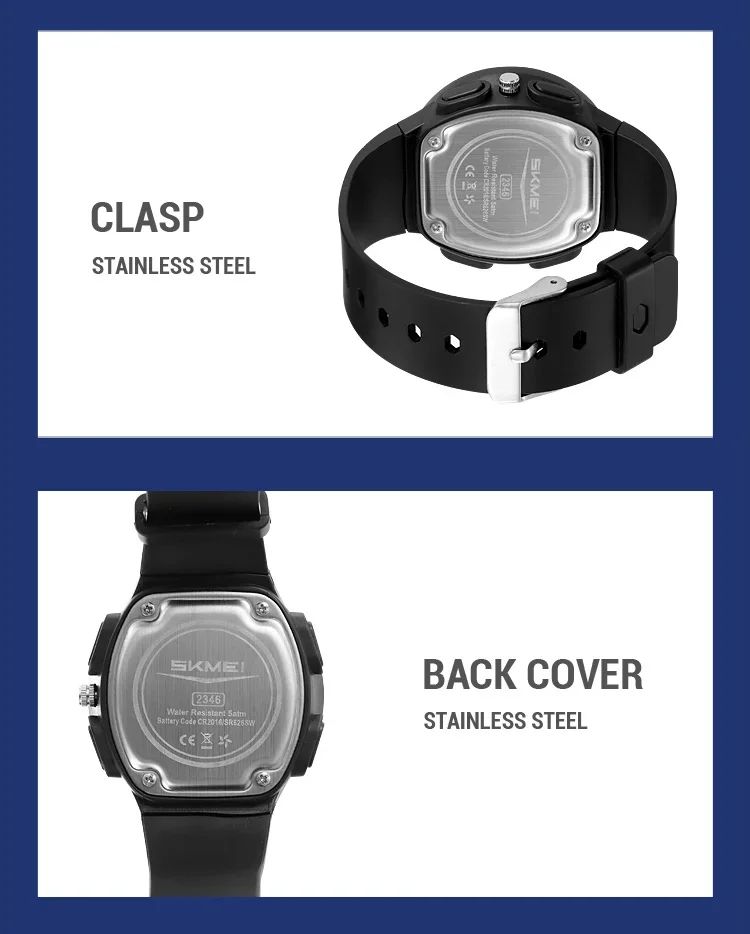 SKMEI 2346 Wristwatches Clock Horloges Mannen Fashion Digital Electronic Watch Casual Sports Watches For Men Women Waterproof