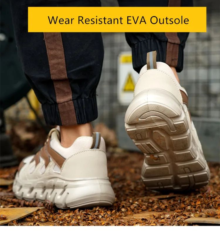 Light work shoes for men with iron professional man safety shoes non-slip work boots men steel nose safety sneakers man 46