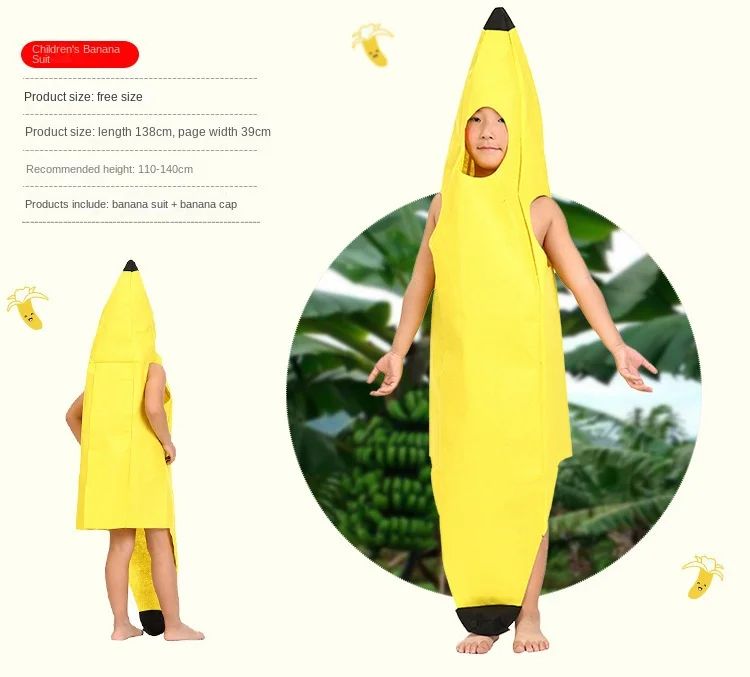 Carnival Costume For Men Funny Sexy Banana Cosplay Adult Fancy Dress Novelty Halloween Christmas Party Decorations Clothing