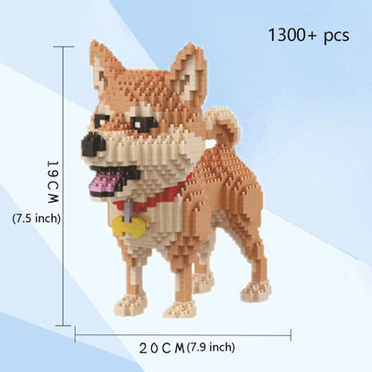 KNEW BUILT Cães Yorkshire Terrier Modelo Micro Blocos de Montar: Brinquedos Recreativos Educacionais para Presentes e Decoração de Amantes de Animais de Estimação