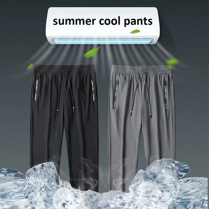Summer Cool Pants Men 8XL Plus Szie Sweatpants Fashion Casual Stretch Pants Male Big Size 7XL 8XL Summer Trousers Black Grey