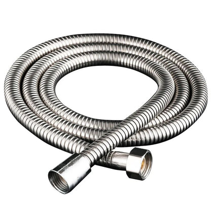 1,5/2M Mangueira de chuveiro flexível preta/prata SUS 304 Tubo de chuveiro longo para banheiro Extensão de tubo de água Tubo de puxar Acessórios para banheiro