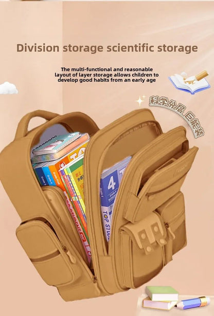 Capybara Children Backpack Waterproof Student Schoolbag Large Capacity Alleviate Burden School Bag Orthopedic Backpack Book Bag