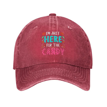 I M Just Here for The Candy Baseball Cap for Men Women Vintage Trucker Hat Hats Dad Cap for Daily