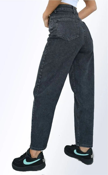 Women's High Waist Straight Leg Jeans Summer Breathable Loose Fit Versatile Comfortable Long Pants Commute Casual Style