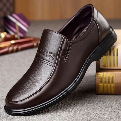 Leather Men Formal Shoes Luxury Brand Men's Loafers Dress Moccasins Breathable Slip on Black Driving Shoes Plus Size 37-46