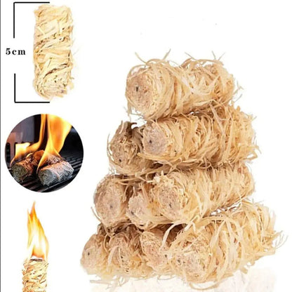 Natural Fire Starter10 Pcs , Wax Wood Stick, Suitable For Fireplace, Barbecue Stove, Charcoal Ignition