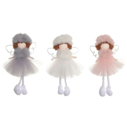 Christmas plush antlers angel girl pendant Christmas tree pendant creative doll pendant gift
