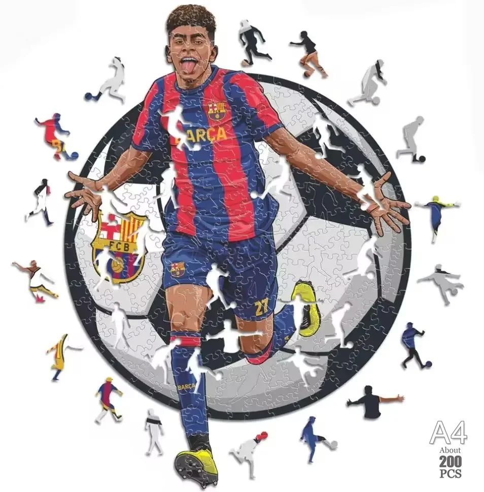 irregular Football Star Wooden Jigsaw Sports Stars Puzzle for Kids Adults Educational Fabulous Gift 300 Pcs DIY Puzzle Toys