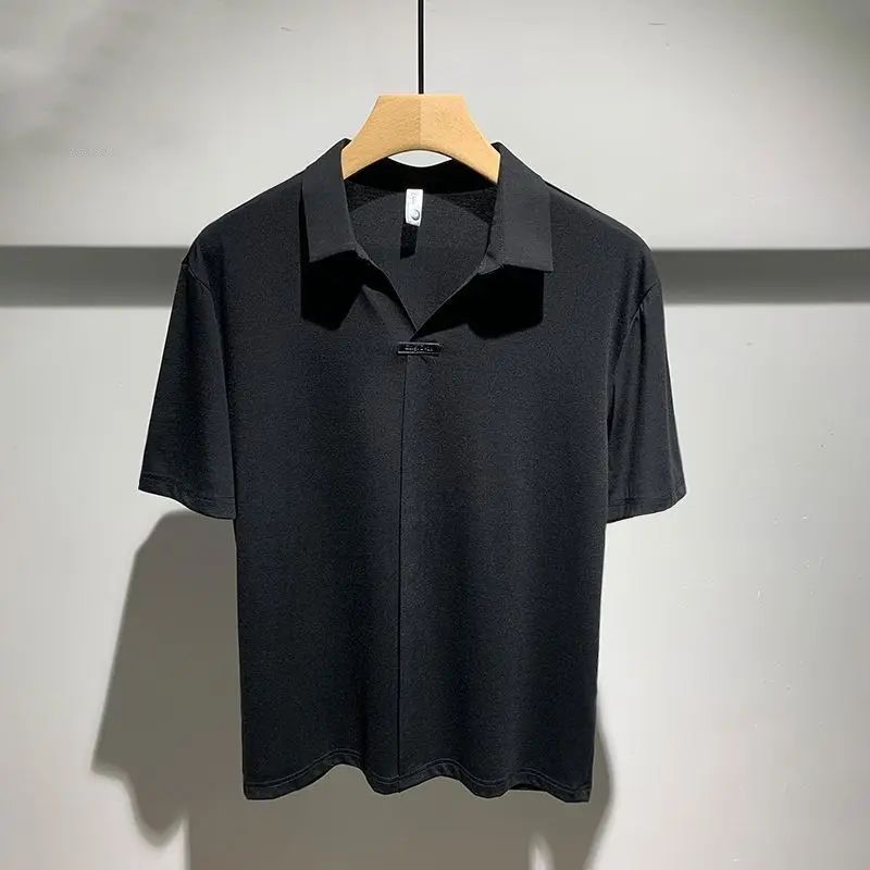 New Handsome Fashionable Casual Thin Lapel Short-sleeved Shirt for Men in Summer Trendy High-end Men's Shirt