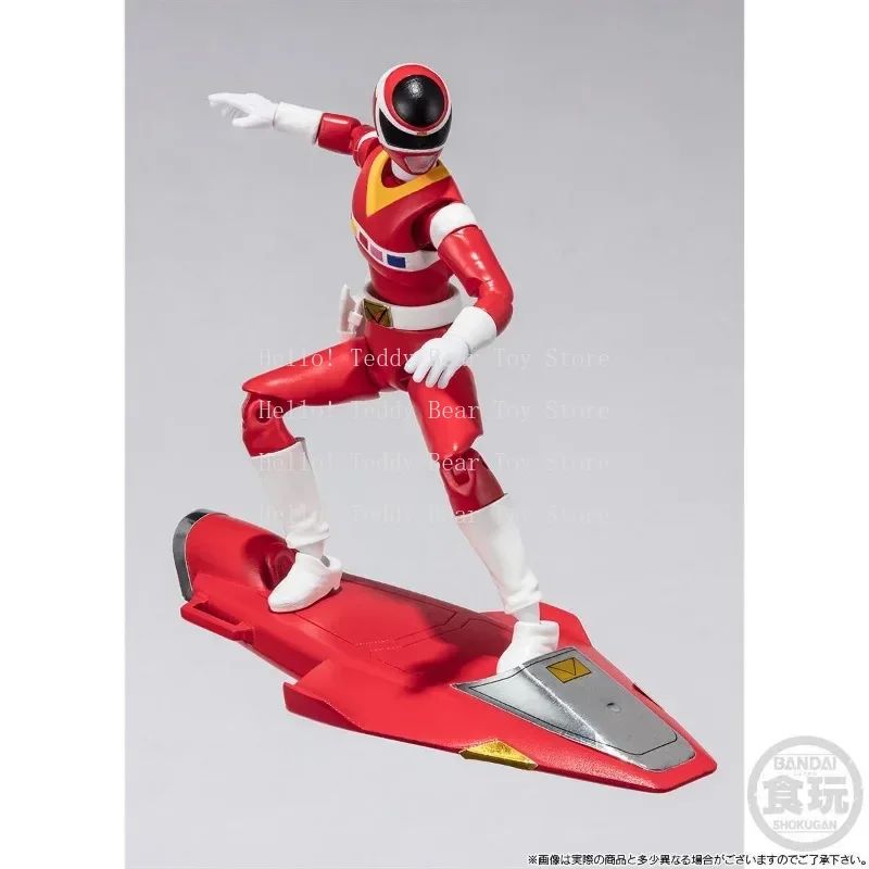 Bandai Genuíno SHODO Super Sentai Anime Figura Denji Sentai Megaranger Brinquedos de Ação Meninos Meninas Presente de Natal Modelo Colecionável
