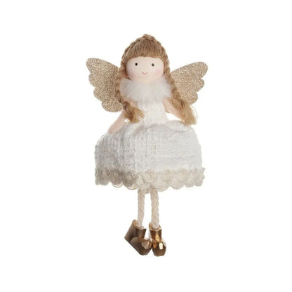 Christmas plush antlers angel girl pendant Christmas tree pendant creative doll pendant gift