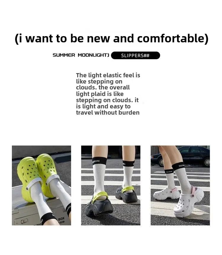 Chunky Platform Clogs Sandals Women 2025 Summer Soft Thick Bottom Beach Garden Shoes Woman Slide Non Slip Eva Wedge Slippers