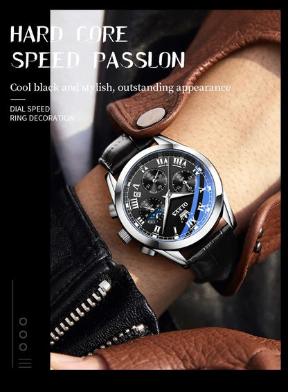 OLEVS 2871 Multifunctional Men's Watches Stainless steel Luminous Waterproof Luxury Men Wristwatch Business Watch Man