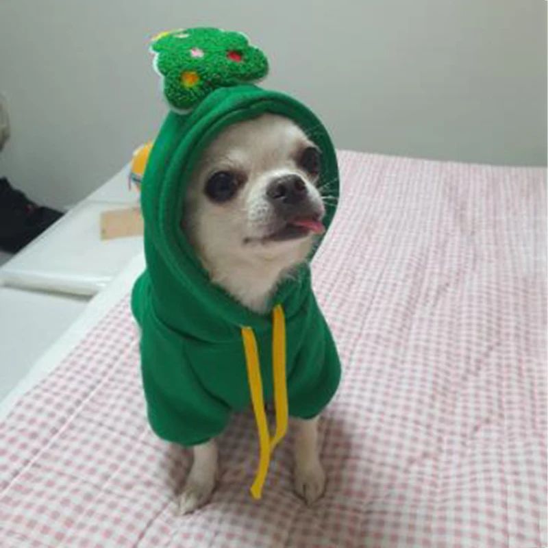 Roupa de Natal para Cães Pequenos e Médios, Roupa de Cachorro, Casaco de Gatinho, Fantasia de Chihuahua, Roupas de Ano Novo para Pets