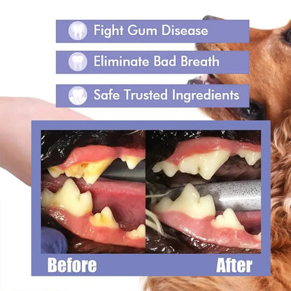 Spray de Limpeza Dental para Pets Previne Tártaro e Mau Hálito em Gatos e Cães Remove o Tártaro e Mantém o Hálito Fresco Desodorização Spray para Cuidados Bucais de Pets