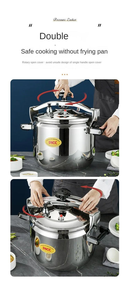 Panela de Pressão Extra Grande Panela de Pressão Comercial Espessa de Aço Inoxidável Utensílios de Cozinha Elétricos Bar de Jantar Casa Jardim
