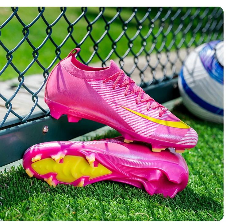 New Men's Football Boots Training Cleats Sneakers Soccer Shoes Wholesale FG Top Quality Non-Slip Drop Shipping Unisex Adult