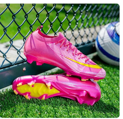 New Men's Football Boots Training Cleats Sneakers Soccer Shoes Wholesale FG Top Quality Non-Slip Drop Shipping Unisex Adult