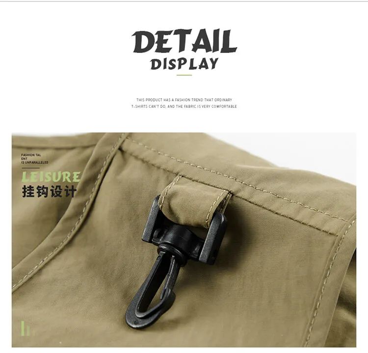 Colete Masculino de Malha com Vários Bolsos Secagem Rápida Sem Mangas Jaqueta Repórter Solto Casual Fino para Pesca Colete Masculino