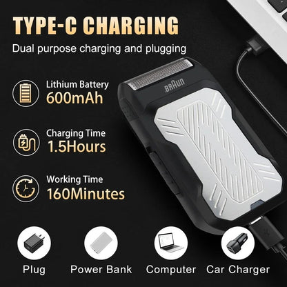 Original Fang Braun M606 Electric Razor Professional Shaver Portable Shaving Machine Mini Beard Trimmer Razor Shaver for Men