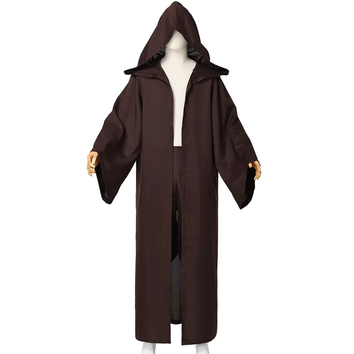 Mens Knight Brown Cloak Robe Hooded Cloak Costume Halloween Cosplay Hood Cloak  anime cosplay  cosplay costumes